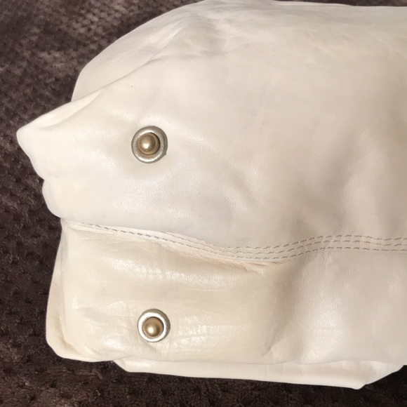 Botkier Bianca Ivory/Gold Leather Satchel Handbag - Picture 8 of 14